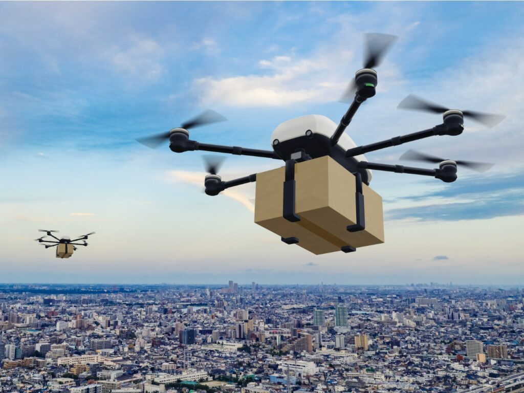 Drone logistics and sales transportation